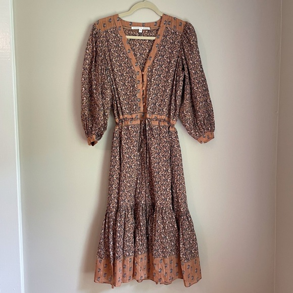 Veronica Beard Dresses Veronica Beard Light Coral Navy Blue Floral